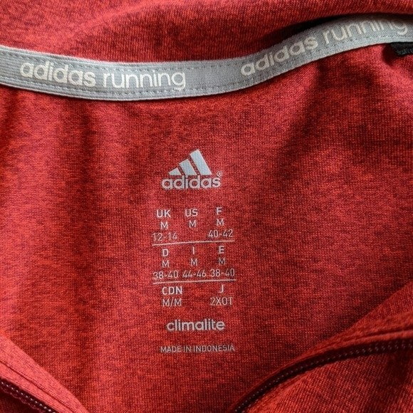 Adidas Climalite Sequentials Run 1/4 Zip Top M - Picture 2 of 2